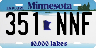 MN license plate 351NNF