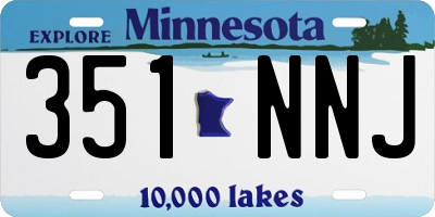 MN license plate 351NNJ