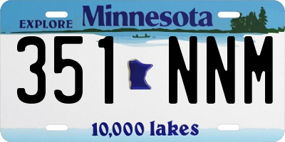 MN license plate 351NNM