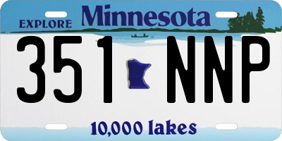 MN license plate 351NNP