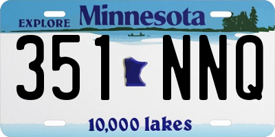 MN license plate 351NNQ