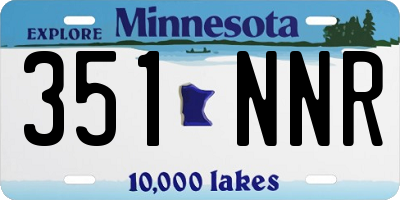 MN license plate 351NNR
