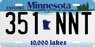 MN license plate 351NNT