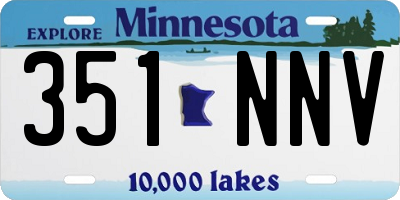 MN license plate 351NNV