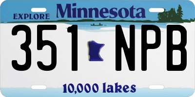 MN license plate 351NPB