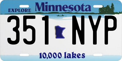 MN license plate 351NYP
