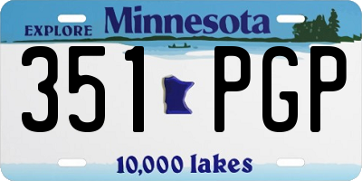 MN license plate 351PGP