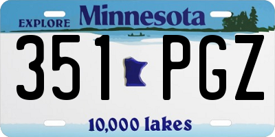 MN license plate 351PGZ