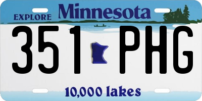MN license plate 351PHG