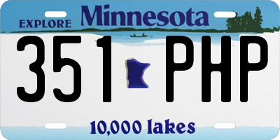 MN license plate 351PHP