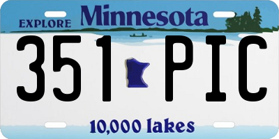 MN license plate 351PIC