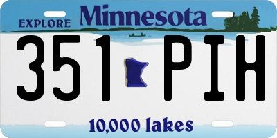 MN license plate 351PIH