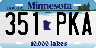 MN license plate 351PKA