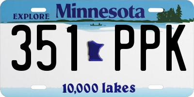 MN license plate 351PPK