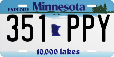 MN license plate 351PPY