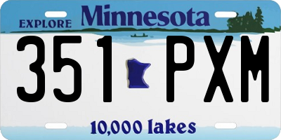 MN license plate 351PXM