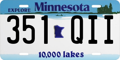 MN license plate 351QII