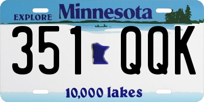 MN license plate 351QQK