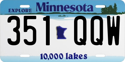 MN license plate 351QQW