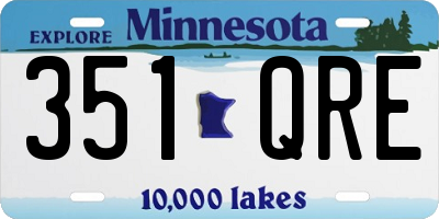 MN license plate 351QRE