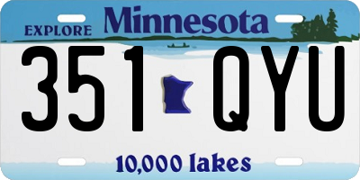 MN license plate 351QYU