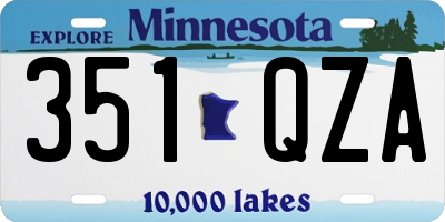 MN license plate 351QZA