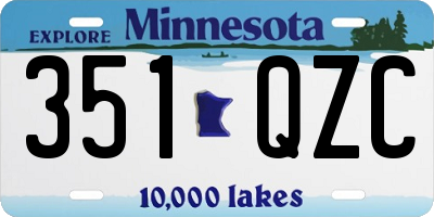 MN license plate 351QZC