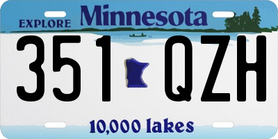 MN license plate 351QZH