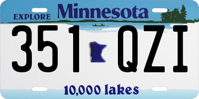 MN license plate 351QZI