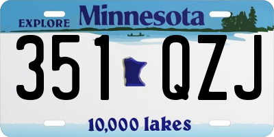MN license plate 351QZJ