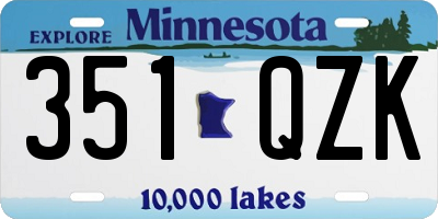 MN license plate 351QZK