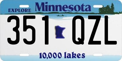 MN license plate 351QZL