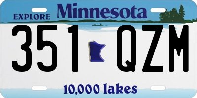 MN license plate 351QZM