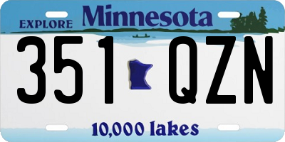 MN license plate 351QZN