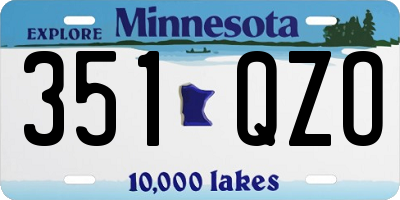 MN license plate 351QZO