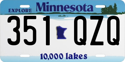 MN license plate 351QZQ