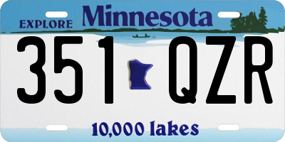 MN license plate 351QZR