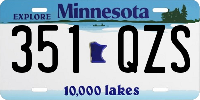 MN license plate 351QZS