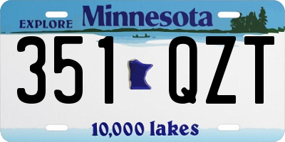 MN license plate 351QZT