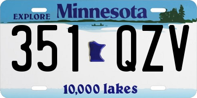 MN license plate 351QZV