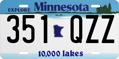 MN license plate 351QZZ