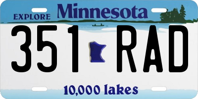 MN license plate 351RAD
