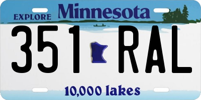 MN license plate 351RAL