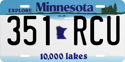 MN license plate 351RCU