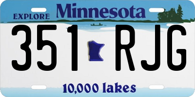 MN license plate 351RJG