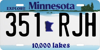 MN license plate 351RJH