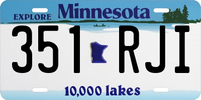 MN license plate 351RJI