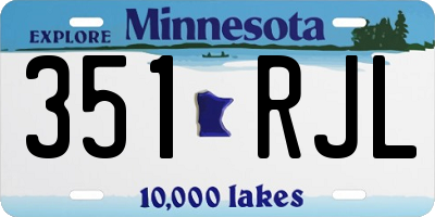 MN license plate 351RJL