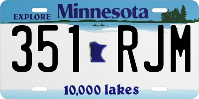MN license plate 351RJM