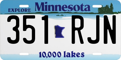 MN license plate 351RJN